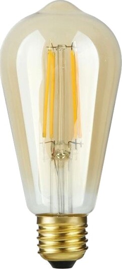 Spl E27 4,7W dimbar LED Rustika pære   ST64 filament gyllent glass 2200K 470lm   Dimbar : Dimbar Kulør : Ekstra varm