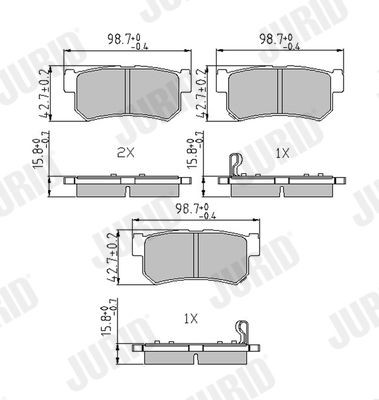 Bremseklosser JURID 573377J Bremseklosser JURID 573377J