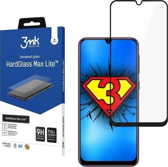 3Mk HardGlass Max Lite Svart Skjermbeskytter for Samsung Galaxy M31/M31 Prime