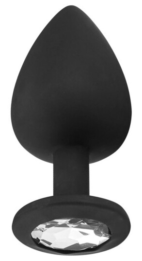 Sinful Jewel Silikon Butt Plug Large     - Svart