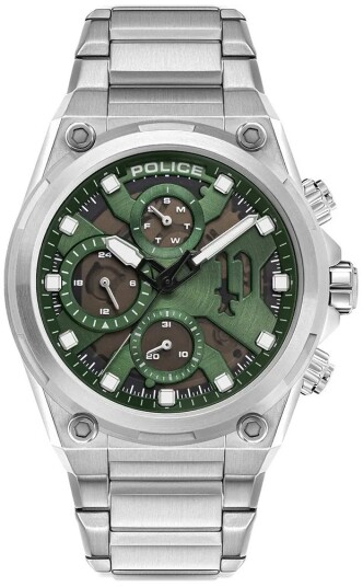 Police Herreklokke PEWGK2239104 Airflow Grønn/Stål Ø43 mm