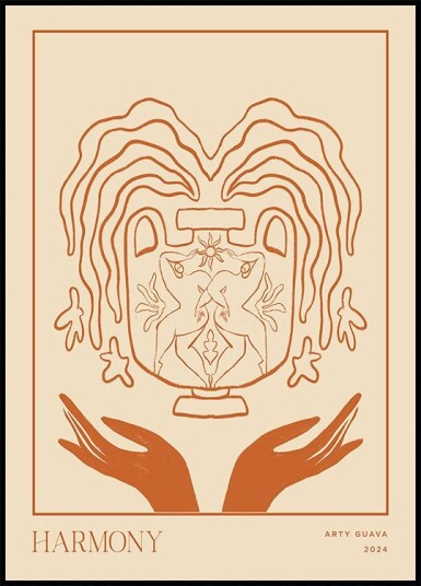 Vessel Collection : Harmony LineArt Plakat / 40x50cm