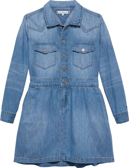 Tommy Hilfiger Kjole Denim Vicosedenim Blue Tommy Hilfiger 3 år 98 Kjole Blå