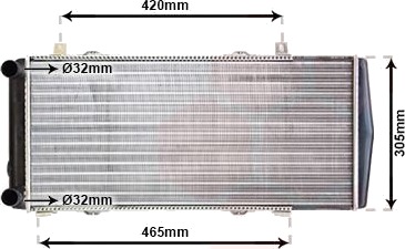 VAN WEZEL 76002004 Radiator motorkjøling
