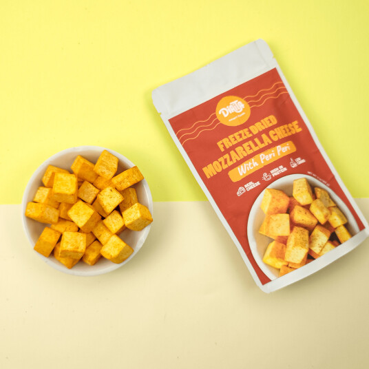 Frysetørket mozzarellaost med piri piri 85 gram