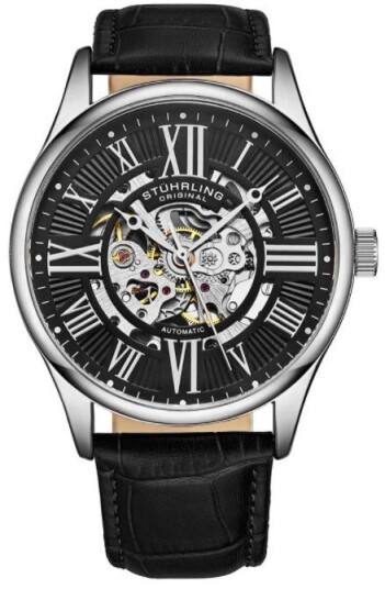 Stührling Original Herreklokke 3942.2 Atrium Sort/Lær Ø42 mm Stührling Original Herreklokke 3942.2 Atrium Sort/Lær Ø42 mm