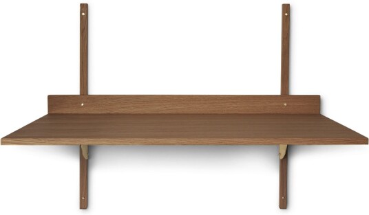 Ferm Living - Sector Desk Smoked Oak/brass Skrivebord Gull,Tre Farget Metall/tre