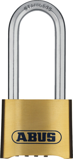 HENGELÅS 180IB/50 HB63 6 LANG BØYLE RUSTFRI MARINE 50mm KODELÅS SV ABUS HENGELÅS 180IB/50 HB63 6 LANG BØYLE RUSTFRI MARINE 50mm KODELÅS SV ABUS