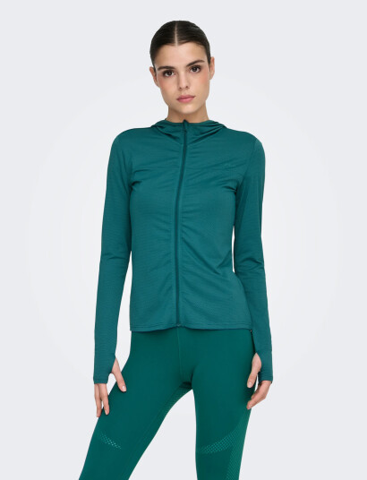 Only Play Onpmila Hood Fz Ls Top Noos   Green   M