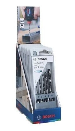 Bosch HSS PointTeQ drill bit set for metal 5 pieces pack of 5