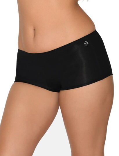 URBAN QUEST 6 Pack Women Bamboo Shorts Brief Black M