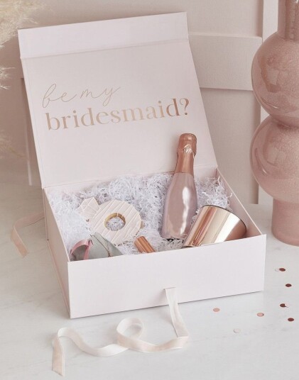 "Will You Be My Bridesmaid?" Gaveboks Blush Hen