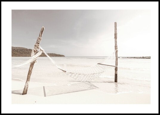 Tropical Beach Hammock Plakat Plakat / 21x30cm