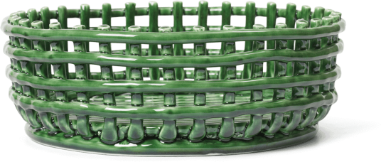 Ferm Living Ceramic fflettet skål Emerald Green Ferm Living Ceramic fflettet skål Emerald Green
