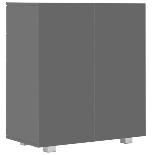 vidaXL Skjenk høyglans grå 71x35x76 cm sponplate vidaXL Skjenk høyglans grå 71x35x76 cm sponplate