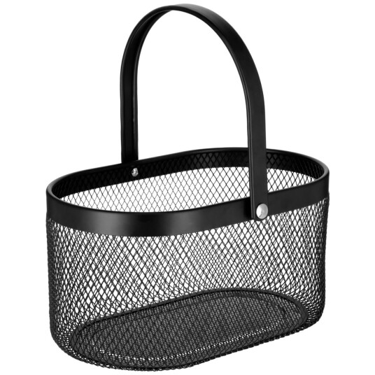 VEGA Kurv Asena med håndtak; 33x21.5x17 cm (LxBxH); Svart; Oval