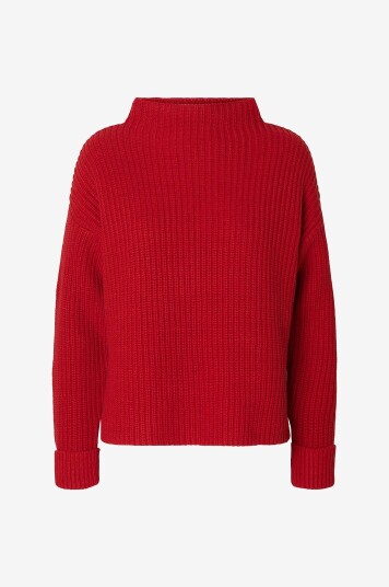 Selected Femme Pullover slfSelma Sus LS Knit Pullover Rød