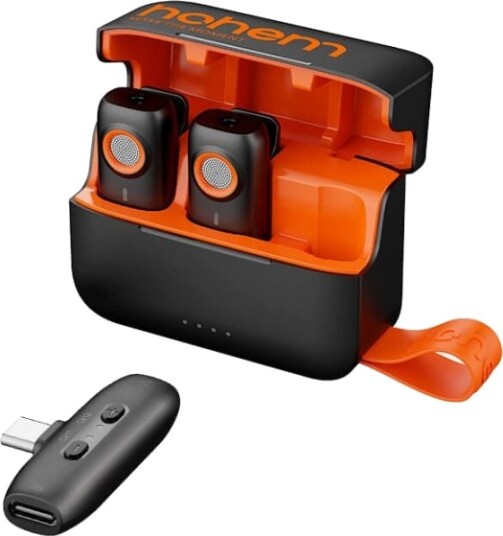 Hohem MIC-01 2 sendere 1 mottaker USB-C Mikrofon med Ladeetui Hohem MIC-01 2 sendere 1 mottaker USB-C Mikrofon med Ladeetui