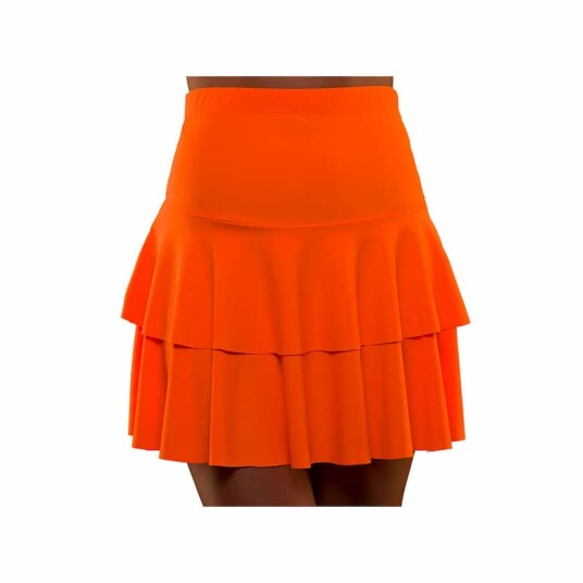 Wicked Costumes Ltd 80-talls Neon Volangskjørt Oransje - X-Small/Small
