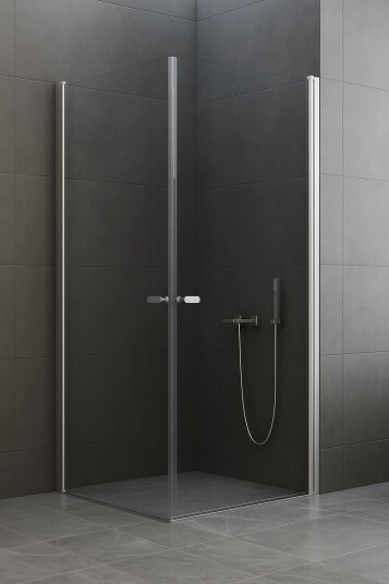 NEW SOLEO™ Dusjhjørne | Svingbare doble dører | Krom - 70x90x195