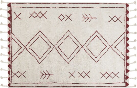 Kenitra Bomullsteppe 160x230 cm - Svart/hvit