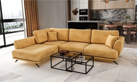 Seksjon Eltap Larde 286x191x90 cm Loco 45 Gul Venstre