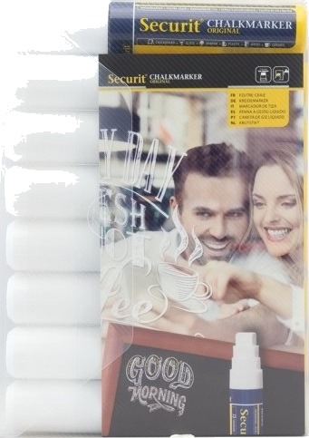 Securit® Original Kridtmarker Sæt På Otte I Hvid 6 Stk. Securit® Original Kridtmarker Sæt På Otte I Hvid 6 Stk.