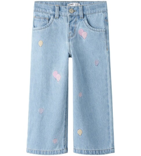 Name It Nmfrose Wide Emb Jeans 4999 Za Blue 104 Name It Nmfrose Wide Emb Jeans 4999 Za Blue 104