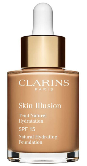 Clarins Skin Illusion Foundation 30 ml #111 Auburn med SPF 15 - Fuktighetsgivende og Naturlig Glød