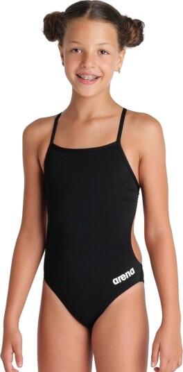 Arena Girl"s Team Swimsuit Challenge Solid Black 140