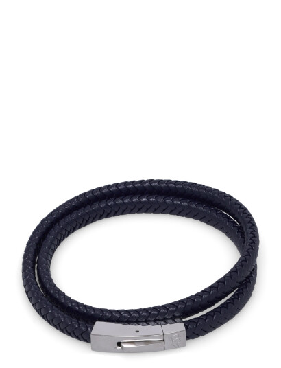 edd. Leather Bracelet Double Navy S 18 edd. Leather Bracelet Double Navy S 18