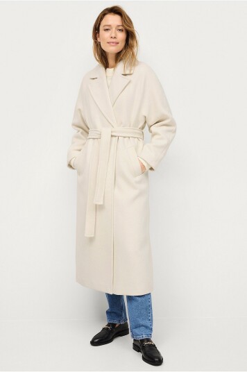 Ellos Collection Kåpe Robe Coat med flip flops Hvit