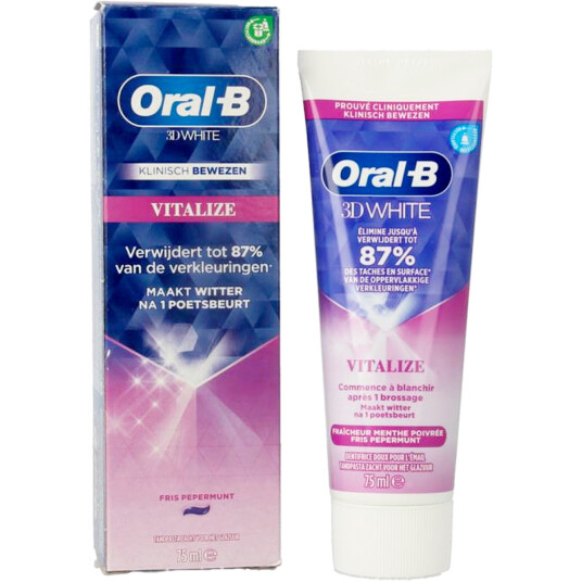 Oral B 3D White Tannkrem Vitalizing 75 ml.