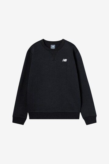 New Balance Collegegenser New Balance Brush Back Small Logo Crew Svart