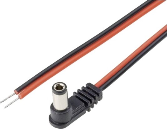 Tru Components Lavspenningskoblingskabel Lavspenningsplugg Åpen Ende 5,5 Mm / 2,5 Mm / 2,5 Mm 2,00 M 1 Stk