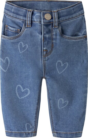 Name It Jeans   NbfRose   Noos   Medium+ Blue Denim/Heart   Name It   1 år (80)   Jeans   Blå