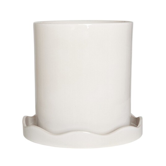 OYOY Living Design - Nami Plantepotte w/Tallerken Large White - Lampemesteren OYOY Living Design - Nami Plantepotte w/Tallerken Large White - Lampemesteren