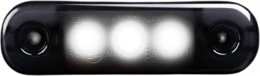 Posisjonslys Strands Dark Knight Super Dark Slim 3LED   12/24V / 1W / 84 mm Rød