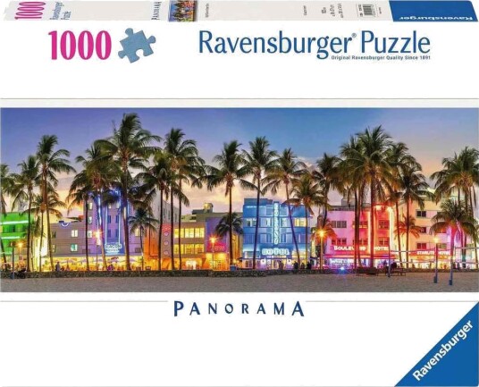 Ravensburger Puslespill 1000 Brikker Night Glow På Ocean Drive Ravensburger Puslespill 1000 Brikker Night Glow På Ocean Drive