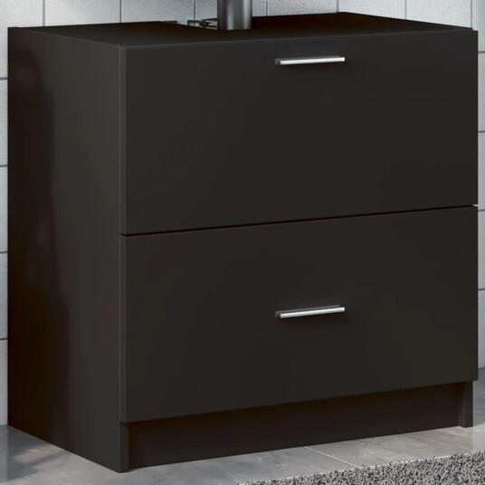 Servantskap svart 59x37x59 cm konstruert tre 8721102815317 Servantskap svart 59x37x59 cm konstruert tre 8721102815317
