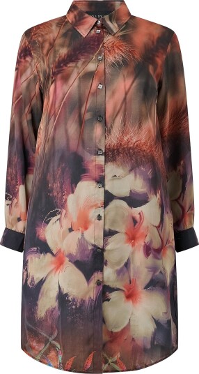 NO. 1 BY OX Skjorte Long loose shirt Flerfarget