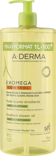 A-DERMA Exomega Control Shower Oil 1000 ml A-DERMA Exomega Control Shower Oil 1000 ml