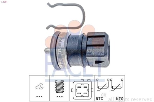Sensor, motortemperatur FACET 7.3251