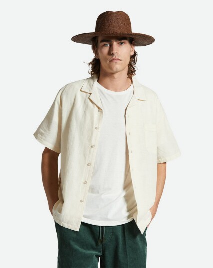 Brixton Bunker Linen Blend S/S Hvit