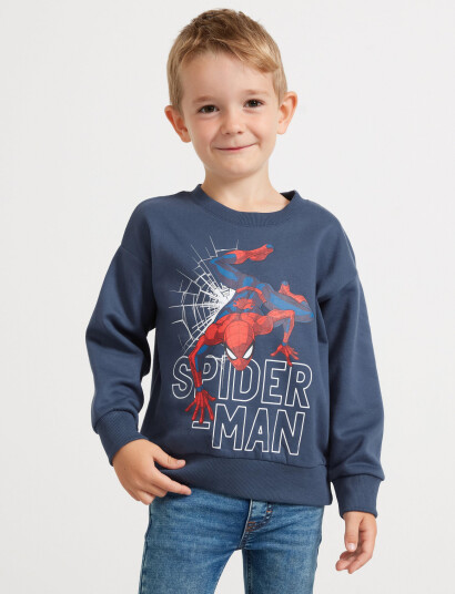 Lindex Spider-Man Collegegenser Navy 128