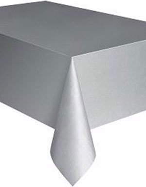 Unique Sølvfarget Plastduk 137x274 cm