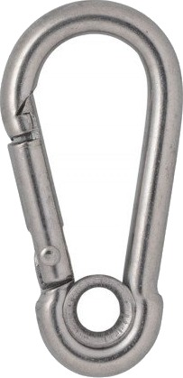 Infinity Hearts Infinity Hearts Brannmannshake Karabinhake Med Øye Rustfritt Stål Sølv 40X20Mm 3 Stk