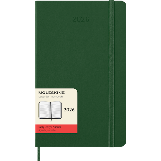 Kalender 2026 Classic Hard 12M Daily Large Myrtle Green Moleskine