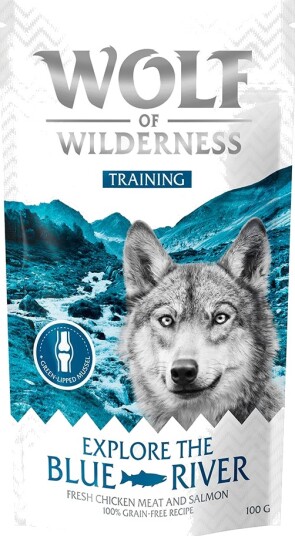 Wolf Of Wilderness Trening Explore The Blue River Og Laks Kylling 100 G