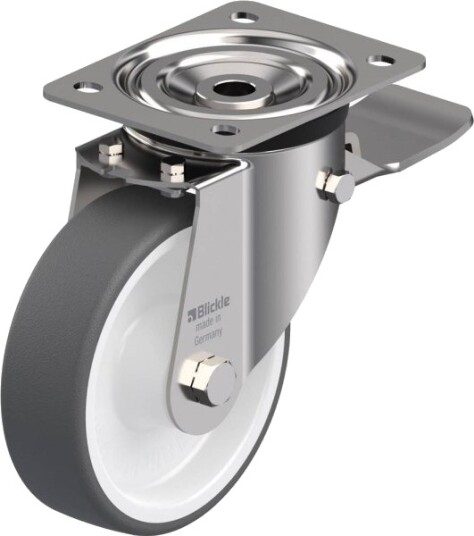 Blickle 88138 Lx-Poth 150Xr-St Styrehjul Med Brems, Hjuldiameter 150 Mm, Bæreevne (Maks.) 400 Kg, 1 Stk